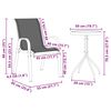 vidaXL Set Bistro da Giardino 3 pcs Nero Acciaio