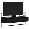 vidaXL Mobile TV a Muro Nero 100,5x30x51 cm in Legno Multistrato
