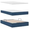 vidaXL Letto con contenitore e LED Blu 120 x 200 cm Poliestere