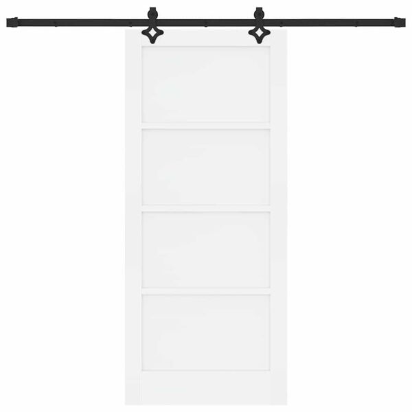 vidaXL Porta scorrevole ORKDAL Bianco 86 x 198,5 cm Pino massello