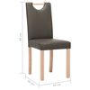 vidaXL Sedie da Pranzo 4 pz Grigie in Similpelle