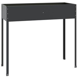 vidaXL Fioriera da Giardino Antracite 100,5x40,5x90 cm Acciaio Zincato