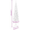 vidaXL Albero di Natale Sottile Bianco 210 cm