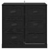 vidaXL Credenza Rovere Nero 70 x 35,5 x 67,5 cm Legno multistrato