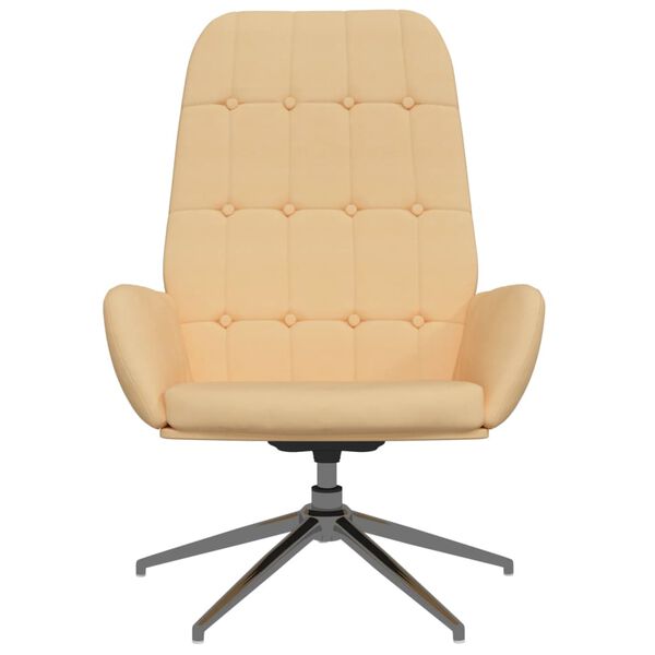 vidaXL Poltrona Relax Crema in Similpelle Scamosciata