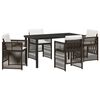 vidaXL Set da Pranzo per Giardino 5 pz Marrone