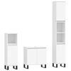 vidaXL Set di Mobili da Bagno 3 pz Bianco in Legno Multistrato