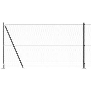 vidaXL Recinzione esagonale con base in cemento 25 x 1,2 m Grigio Rete