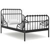 vidaXL Giroletto Estendibile Nero in Metallo 80x130/200 cm
