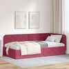 vidaXL Cornice del letto ad angolo Rosso Vino 90 x 200 cm Velluto