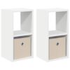 vidaXL Comodino 2 pz Bianco 25,5 x 22 x 49,5 cm Legno ingegnerizzato