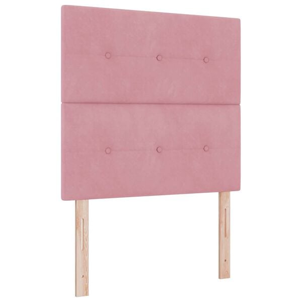vidaXL Letto a molle con materasso Rosa 200 x 80 cm Poliestere