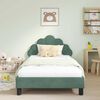vidaXL Struttura letto bambini con testata Verde Mare 80 x 200 cm
