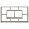 vidaXL Scaffale a Muro 8 Scomparti Grigio Cemento