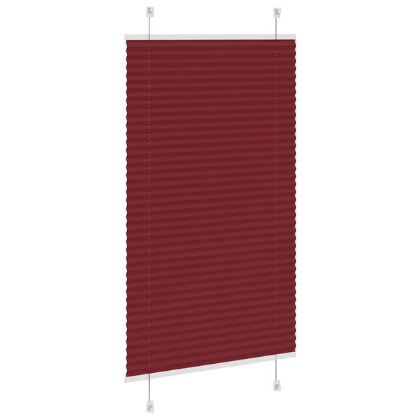 vidaXL Tenda Plissettata Rosso Bordeaux 70x100 cm Larghezza Tessuto