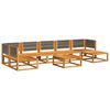 vidaXL Set di divani da giardino 8 pezzi con cuscini in legno di acacia e corda