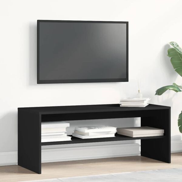 vidaXL Mobile Porta TV Nero 100x40x40 cm in Legno Multistrato