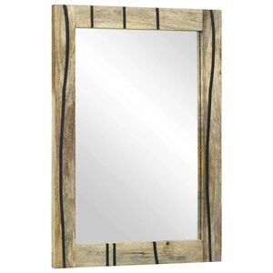 vidaXL Specchio da bagno Rettangolare Naturale 50 x 2,5 x 70 cm