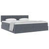 vidaXL Letto con Contenitore Grigio scuro 200 x 200 cm Velluto
