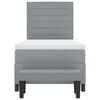 vidaXL Letto a molle con materasso Grigio chiaro 80 x 200 cm Tessuto