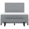 vidaXL Letto a molle con testiera Grigio chiaro 140 x 190 cm Tessuto