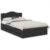 vidaXL Letto con Contenitore Nero 120 x 190 cm Legno multistrato