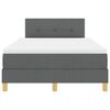 vidaXL Letto a Sorgente LED con led Grigio scuro 120 x 190 cm Tessuto