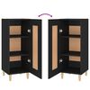vidaXL Credenza Nero 34,5x34x90 cm in Legno Multistrato