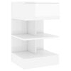 vidaXL Comodini 2 pz Bianco Lucido 40x35x65 cm