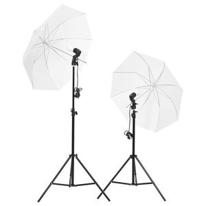 vidaXL Kit di Illuminazione da Studio con Treppiedi e Ombrelli