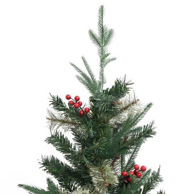 vidaXL Albero di Natale con Pigne Verde 150 cm in PVC e PE