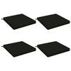 vidaXL Cuscini per Seduta SOEST 4 pz 100% Poliestere Nero
