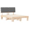 vidaXL Letto con Testiera Rivestita Grigio chiaro 140 x 200 cm