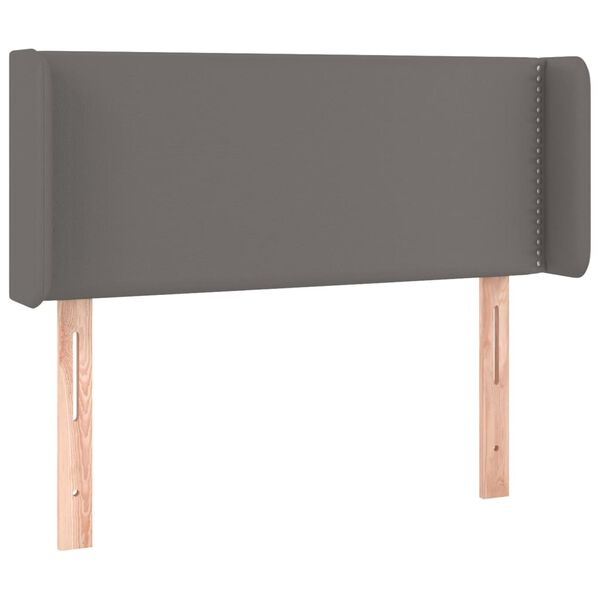 vidaXL Testiera a LED Grigio 83x16x78/88 cm in Similpelle