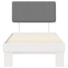 vidaXL Letto con Testiera Rivestita Grigio chiaro 90 x 190 cm