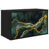 vidaXL Mobile TV da Parete WIJHE 69 x 33 x 40 cm Rovere Nero