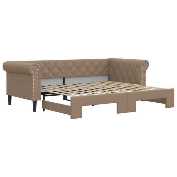 vidaXL Divano Letto Estraibile Cappuccino 90x200 cm in Similpelle