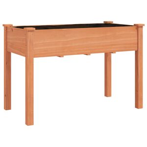 vidaXL Fioriera con Fodera Marrone 118x59x76cm Legno Massello di Abete