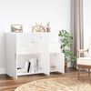 vidaXL Credenza Bianca 91x29,5x75 cm in Legno Multistrato