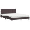 vidaXL Letto con Materasso Hanko Marrone Scuro 160x200cm Tessuto