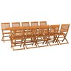 vidaXL Set da Pranzo da Giardino 11 pz 280x90x75 cm Massello di Acacia