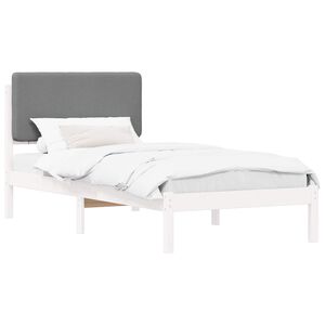 vidaXL Letto con Testiera Rivestita Grigio chiaro 90 x 200 cm