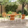 vidaXL Set da Pranzo per Giardino 5 pcs Marrone Legno di teak solido