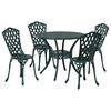 vidaXL Set da Pranzo per Giardino 5 pcs Verde Alluminio