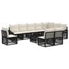 vidaXL Set Divano da Giardino 11 pz Nero polyrattan