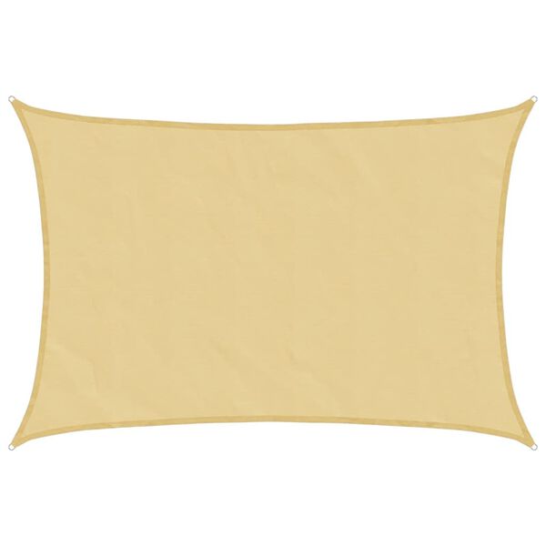 vidaXL Vela Parasole Sabbia 3x2 m 100% Poliestere Oxford