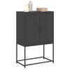 vidaXL Credenza Nera 68,5x38,5x107 cm in Acciaio