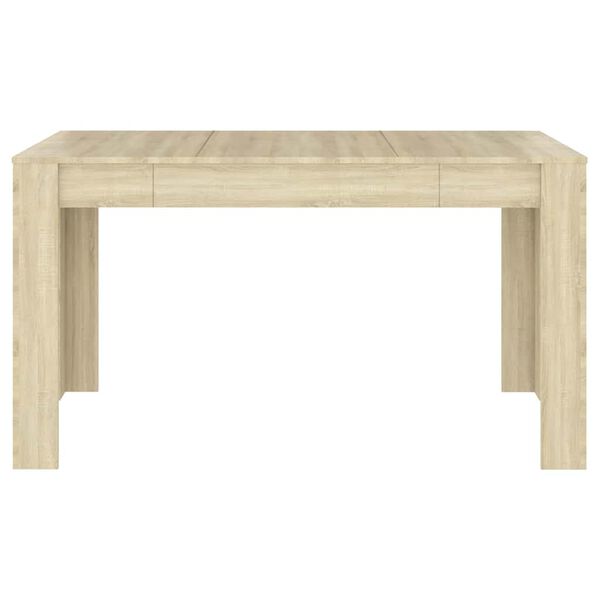 vidaXL Tavolo da Pranzo Rovere Sonoma 140x74,5x76 cm Legno Multistrato