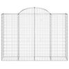 vidaXL Cesti Gabbioni ad Arco 18 pz 200x50x140/160 cm Ferro Zincato