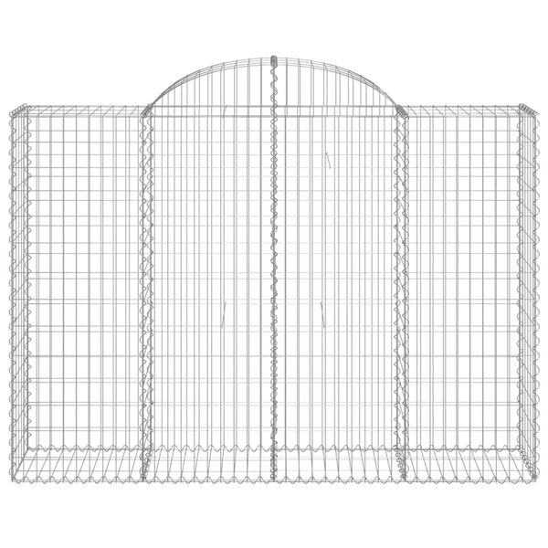 vidaXL Cesti Gabbioni ad Arco 18 pz 200x50x140/160 cm Ferro Zincato